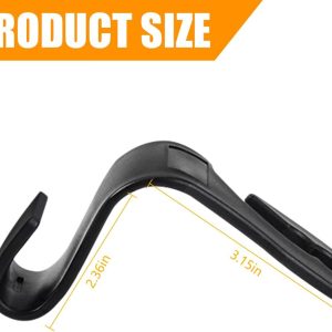 Car Seat Headrest Hook, 2PCS Cute Bow Knot Vehicle Seatback Hanging Storage Organizer, Seat Back Hanger for Purse Coat Umbrella, Universal Automotive Interior Decor Accessories (Black/White) - Image 2