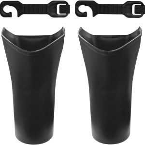Car Umbrella Holder, Portable Trash Bucket Hook for Headrest, Waterproof Leakproof Car Umbrella Stand Rack, Car Trash Can, Car Organizer Interior Accessories for Vehicle, Home, Office (2PCS) - Image 1