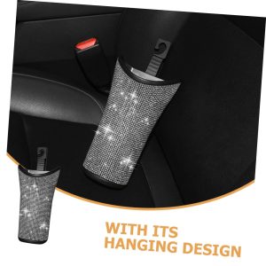 Car Umbrella Barrel Storage Seat Back Organizer Large Capacity Rainproof Easy Access Diamond Decor - Image 2