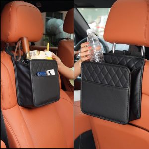 Car Seat Back Hanging Bag Car Document Holder Multi-Pocket Bottle Bag Storage Box Organizer Travel Tidy Pouch Pocket Kids - Image 2