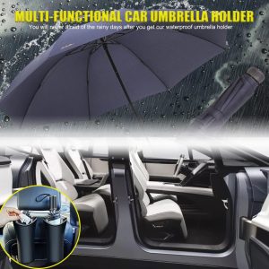 Multi-Functional Car Umbrella Holder Waterproof Interior Umbrella Holder Bucket - Black (Pack 2) - Image 2