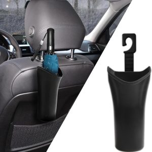 Multi-Purpose Car Storage with Umbrella Holder, Trash Can, Headrest Hooks - Waterproof, SUV Truck Accessories - Image 1